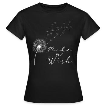 Faire un vœu de pissenlit Blowball Facilité - T-shirt Femme - noir - Devant - AI Model Female 172 dark (172cm)