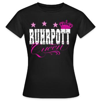 Ruhrpott Queen Ruhrgebiet Frauen Mädchen - Frauen T-Shirt - Schwarz - Vorne - AI Model Female 172 dark (172cm)