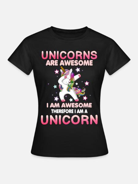Einhörner sind Fantastisch - Frauen T-Shirt - Schwarz