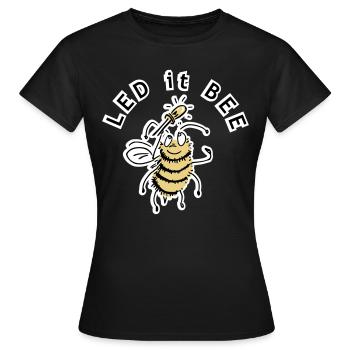 LED es BEE - Witz - Frauen T-Shirt - Schwarz - Vorne - AI Model Female 172 dark (172cm)