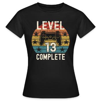Gamer 13. Geburtstag Level 13 - Frauen T-Shirt - Schwarz - Vorne - AI Model Female 172 dark (172cm)
