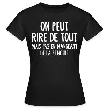Citation drôle, citation drôle - T-shirt Femme - noir - Devant - AI Model Female 172 dark (172cm)