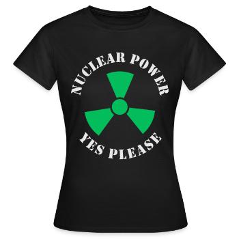 L’énergie nucléaire, oui s’il vous plaît, l’énergie nucléaire - T-shirt Femme - noir - Devant - AI Model Female 172 dark (172cm)