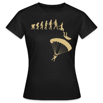 Parachutistes parachutistes - T-shirt Femme - noir - Devant - AI Model Female 172 dark (172cm)