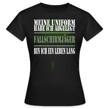 Fallschirmjäger Bundeswehr Sprüche Militär - Frauen T-Shirt - Schwarz - Vorne - AI Model Female 172 dark (172cm)