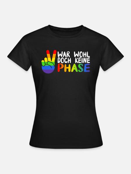 Lesbisch Bisexuell LGBT LGBTQ CSD Transgender Gay - Frauen T-Shirt - Schwarz