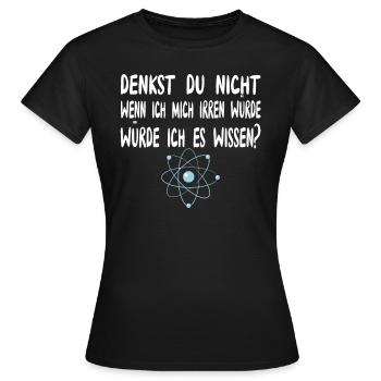 Besserwisser Klugscheißer Herren Damen - Frauen T-Shirt - Schwarz - Vorne - AI Model Female 172 dark (172cm)