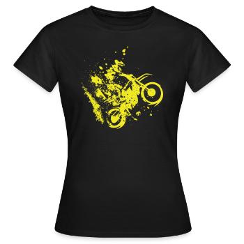 Motocross Motorcross Motorsport VTT - T-shirt Femme - noir - Devant - AI Model Female 172 dark (172cm)