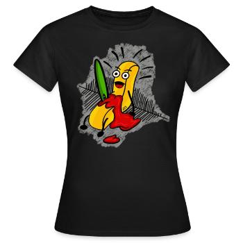 French fries | | fries Funny Fries Drama - Women's T-Shirt - black - Front - AI Model Female 172 dark (172cm)