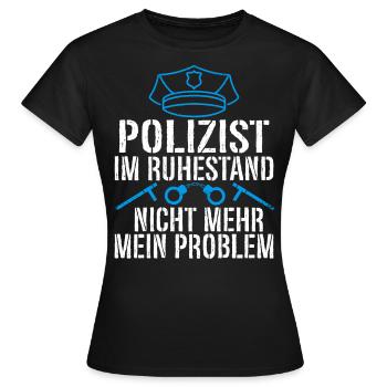 Polizist Ruhestand Ausstand Verabschiedung Polizei - Frauen T-Shirt - Schwarz - Vorne - AI Model Female 172 dark (172cm)