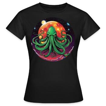 Monstre immortel de Cthulhu dans l’espace - T-shirt Femme - noir - Devant - AI Model Female 172 dark (172cm)