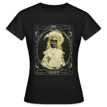 Death Tarot Card Skull - T-shirt Femme - noir - Devant - AI Model Female 172 dark (172cm)