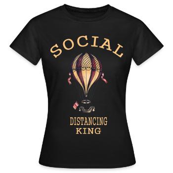 Ballon - T-shirt Femme - noir - Devant - AI Model Female 172 dark (172cm)