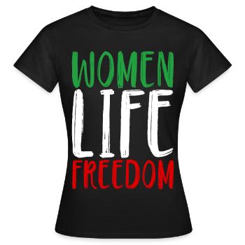 Femmes Vie Liberté Femmes Femmes Droits des femmes Iran - T-shirt Femme - noir - Devant - AI Model Female 172 dark (172cm)