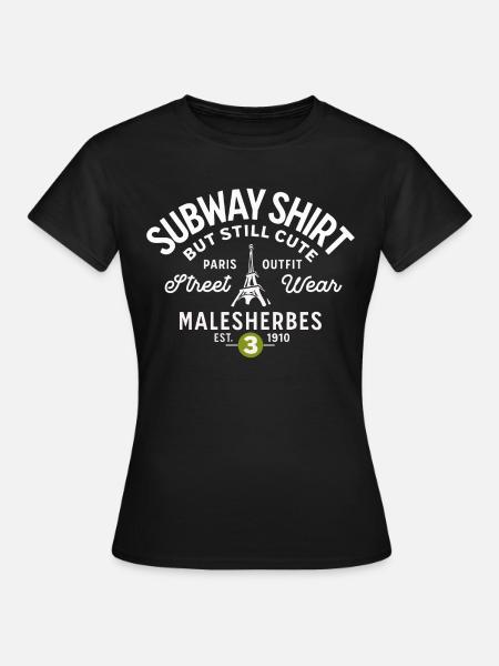 Pariser U-Bahn-Hemd malesherbes - Frauen T-Shirt - Schwarz