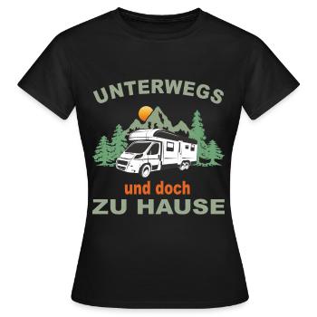 Zelt - Frauen T-Shirt - Schwarz - Vorne - AI Model Female 172 dark (172cm)