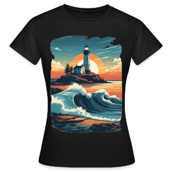 Phare - T-shirt Femme - noir - Devant - AI Model Female 172 dark (172cm)