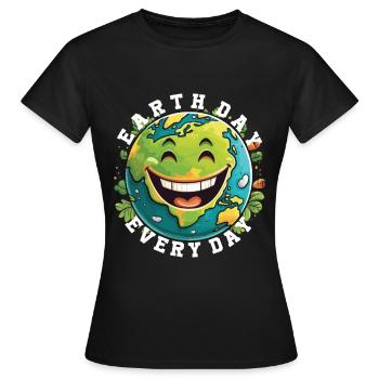Jour de la Terre tous les jours - T-shirt Femme - noir - Devant - AI Model Female 172 dark (172cm)
