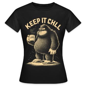 Restez détendu - T-shirt Femme - noir - Devant - AI Model Female 172 dark (172cm)