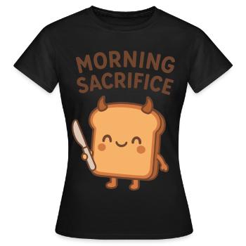 Toast du sacrifice du matin - T-shirt Femme - noir - Devant - AI Model Female 172 dark (172cm)