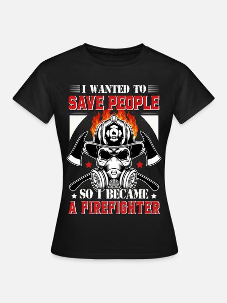 Feuerwehr - Frauen T-Shirt - Schwarz