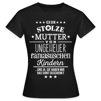 Proud Mom Christmas Gift Birthday Mom - Women's T-Shirt - black - Front - AI Model Female 172 dark (172cm)