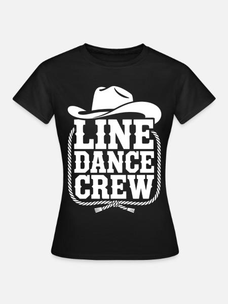 Line Dance Crew Western Logo - Frauen T-Shirt - Schwarz