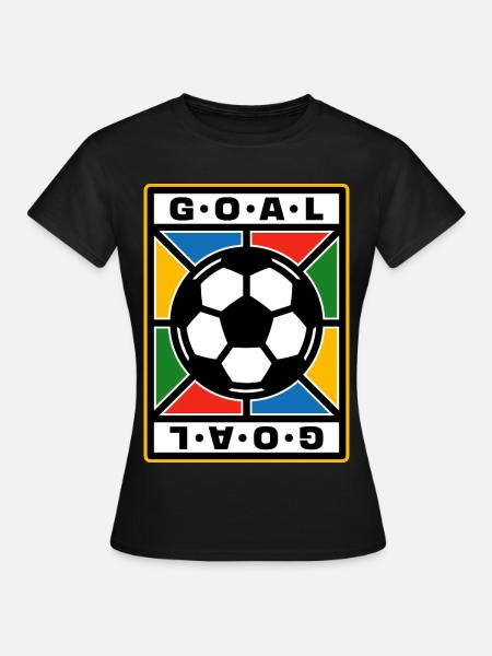 Fußball-Retro-Abzeichen - Frauen T-Shirt - Schwarz