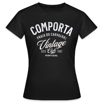 Comporta Portugal Praia do Carvalhal - Frauen T-Shirt - Schwarz - Vorne - AI Model Female 172 dark (172cm)