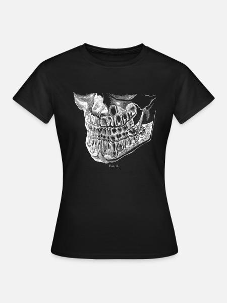 Zahn Kiefer - Frauen T-Shirt - Schwarz