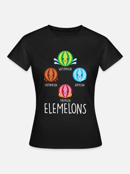 Élément pastèon Chimie Eau Terre Feu Air - T-shirt Femme - noir