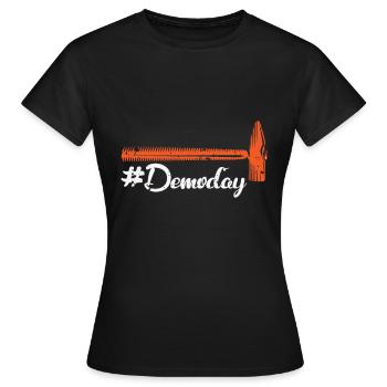 Delomate fixateur supérieur - T-shirt Femme - noir - Devant - AI Model Female 172 dark (172cm)