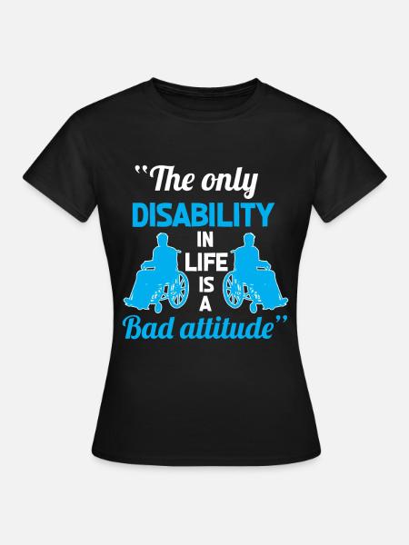 Wheelchair Handicap Wheelchair Disability - Women's T-Shirt - black