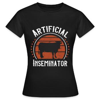 Rinderzucht Künstliche Besamung Rind Techniker - Frauen T-Shirt - Schwarz - Vorne - AI Model Female 172 dark (172cm)