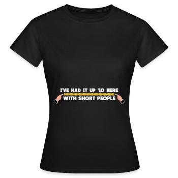 Big People Little People Blagues Basketball - T-shirt Femme - noir - Devant - AI Model Female 172 dark (172cm)