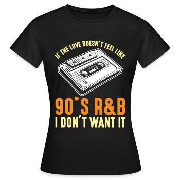 Cassette de musique R&B des années 90 90 ans de chansons - T-shirt Femme - noir - Devant - AI Model Female 172 dark (172cm)