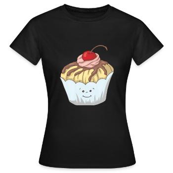 Muffin boulanger bonbons dessert pâtisseries - T-shirt Femme - noir - Devant - AI Model Female 172 dark (172cm)
