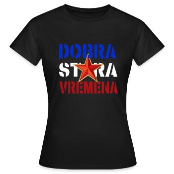 Yougoslavie Yugoslavia Jugoslavija - T-shirt Femme - noir - Devant - AI Model Female 172 dark (172cm)