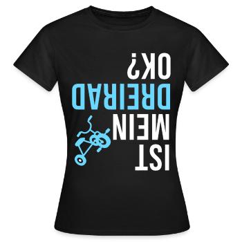 Jardin d'enfants tricycle à l'envers - T-shirt Femme - noir - Devant - AI Model Female 172 dark (172cm)
