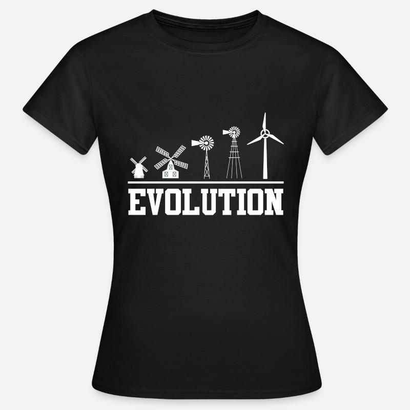 Évolution éolienne environnement énergétique énergie éolienne - T-shirt Femme - noir