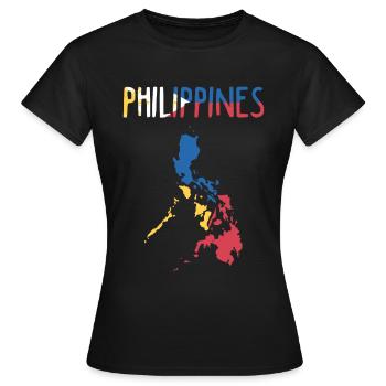 République des Philippines Pays Asie du sud-est - T-shirt Femme - noir - Devant - AI Model Female 172 dark (172cm)