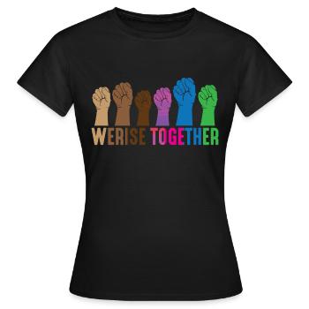 Résistance féministe dignité humaine justice - T-shirt Femme - noir - Devant - AI Model Female 172 dark (172cm)