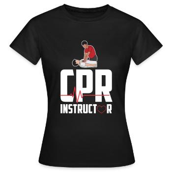 Zertifizierter Erste Hilfe Ausbilder Ambulanz - Frauen T-Shirt - Schwarz - Vorne - AI Model Female 172 dark (172cm)