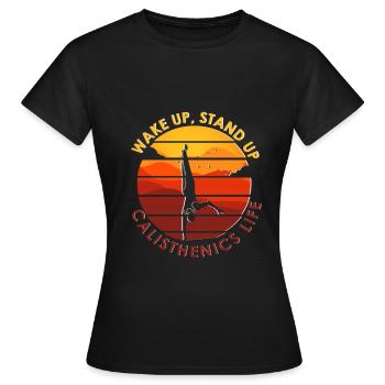 Calisthenics exercices - T-shirt Femme - noir - Devant - AI Model Female 172 dark (172cm)