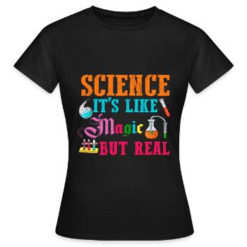 Science magic future chemistry student - Women's T-Shirt - black - Front - AI Model Female 172 dark (172cm)