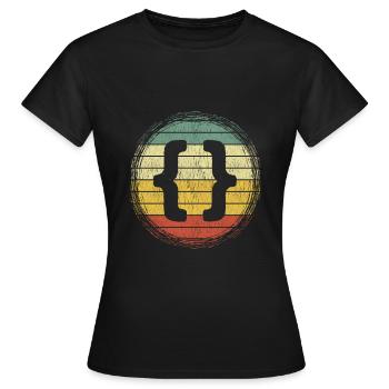 Développeur Web Programmeur CSS code HTML - T-shirt Femme - noir - Devant - AI Model Female 172 dark (172cm)