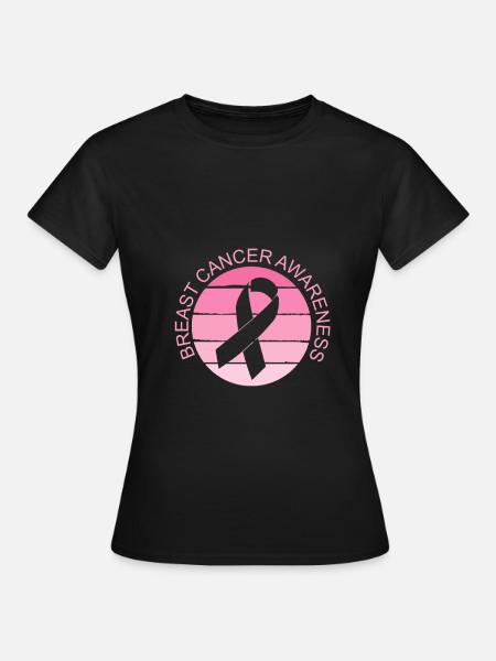 Rosa Schleife für Brustkrebsbewusstsein - Frauen T-Shirt - Schwarz
