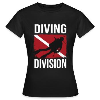 Scuba Diving Plongeur pavillon de plongée - T-shirt Femme - noir - Devant - AI Model Female 172 dark (172cm)