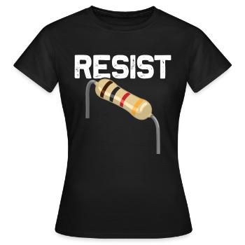 Drôle d’électricien jeu de mots - T-shirt Femme - noir - Devant - AI Model Female 172 dark (172cm)