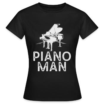 Klavierlehrer Musikalisch Instrument Komponist - Frauen T-Shirt - Schwarz - Vorne - AI Model Female 172 dark (172cm)